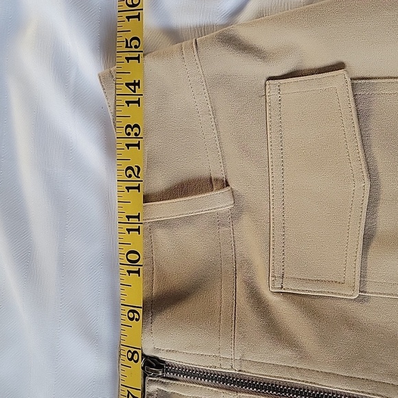 Elegantissimo Firenze Women's Beige Front Zipper Down Skirt, Size: P - Picture 6 of 9